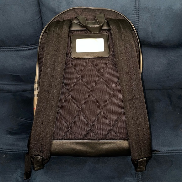 Burberry Nylon Check TB Logo Rucksack Backpack Rare Plaid excellent condition - Picture 4 of 14